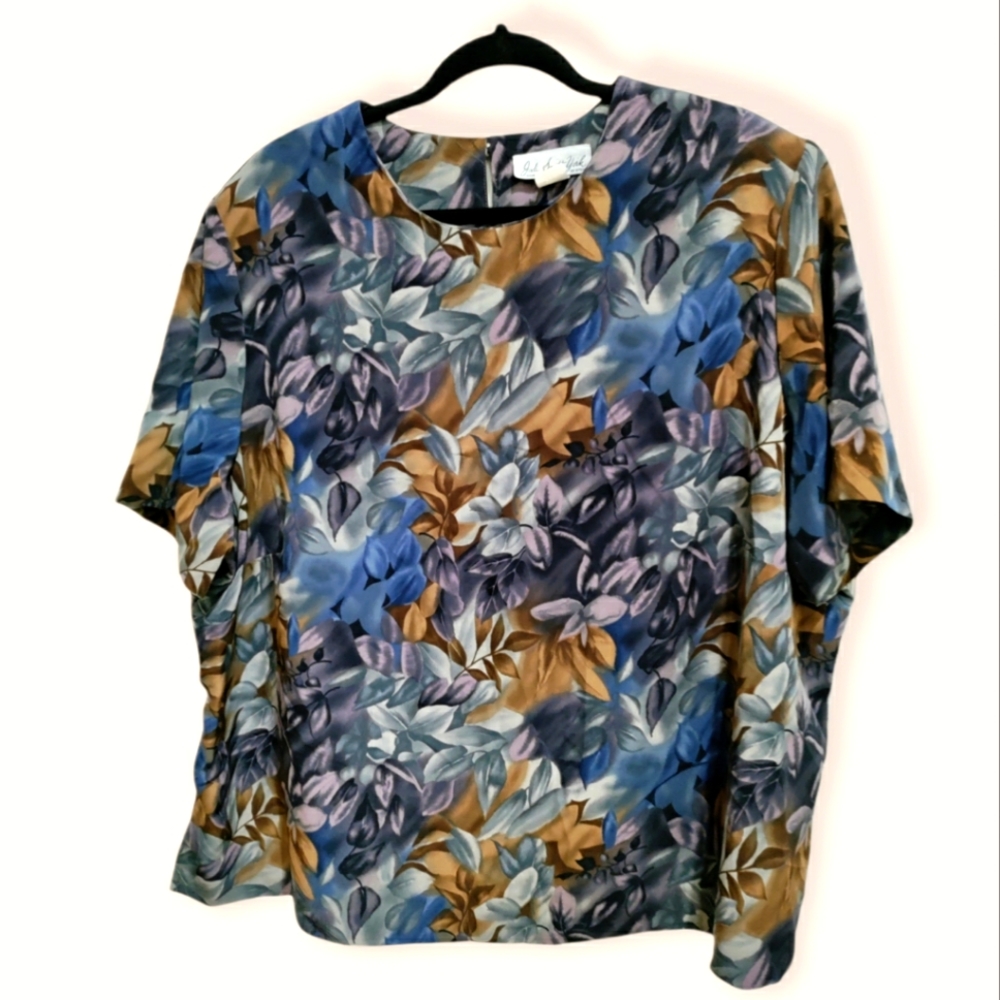 Jodi Scot York floral blouse women's size 24w